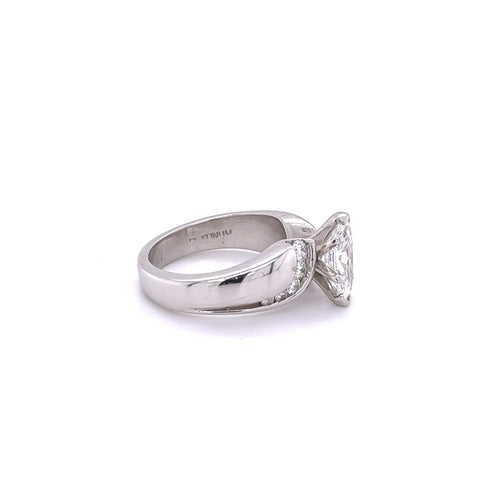 Platinum Set 1.20 Carat Marquise Cut Diamond Ring