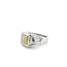 Platinum and 18K Gold Unisex Natural Diamond Pinky Ring