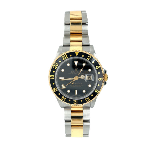 Rolex GMT-II Black Dial 40MM In 2-Tone With Oyster Bracelet Ref. 116713LN