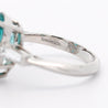 Tiffany & Co. 6.5 Carat Pear Cut Green-Blue Tourmaline and Diamond Platinum Ring