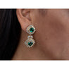 Tiffany and Co. Signed Emerald and Diamond Drop Earrings