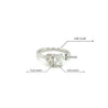 Toi Et Moi Emerald & Pear Cut Lab Diamond Engagement Ring in 18K White Gold