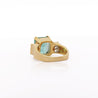 Vintage 5.06 Carat Emerald and Baguette Diamond in 18K Gold Ring