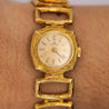 Vintage Bucherer 18K Gold Ladies Textured Square Link Bracelet Watch