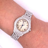 Vintage Cartier 28mm Round Dial Ballon Watch in 18k White Gold with Diamonds