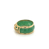 Vintage Detachable 14K Yellow Gold Jadeite Jade 9MM Band Pinky Ring