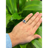 Vintage GIA Certified 4 Carat Marquise-Cut Ceylon Sapphire & Diamond Platinum Ring