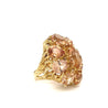 Vintage Pear Shape Tourmaline Cluster Ring in 14k Gold