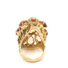 Vintage Pear Shape Tourmaline Cluster Ring in 14k Gold