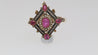 Antique Victorian No-Heat Ruby, Pearl, & Diamond Gold/Silver Brooch