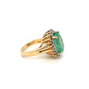 Vintage 6.88 carat Colombian Emerald in 14k yellow gold ring